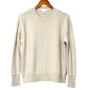 The White Company White Label Crewneck Sweater Jumper Wool Cashmere Blend Size M
